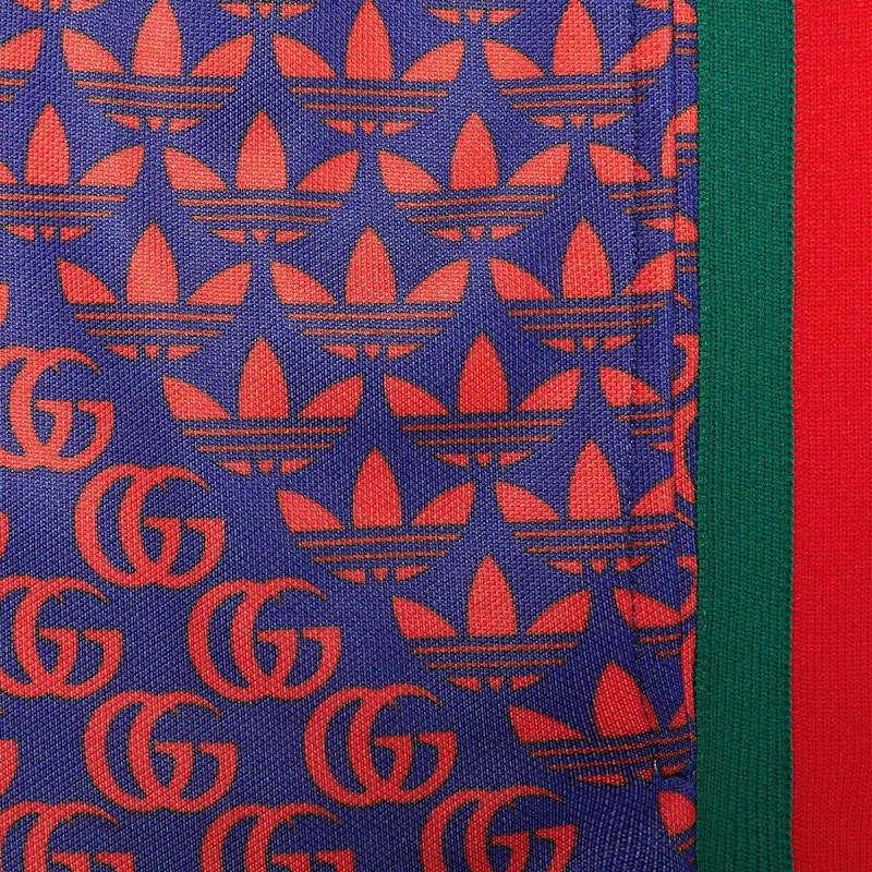 Gucci x adidas Double G and Trefoil Print Sweatpants Blue/Red