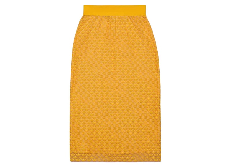 Gucci x adidas GG Tulle Skirt Yellow