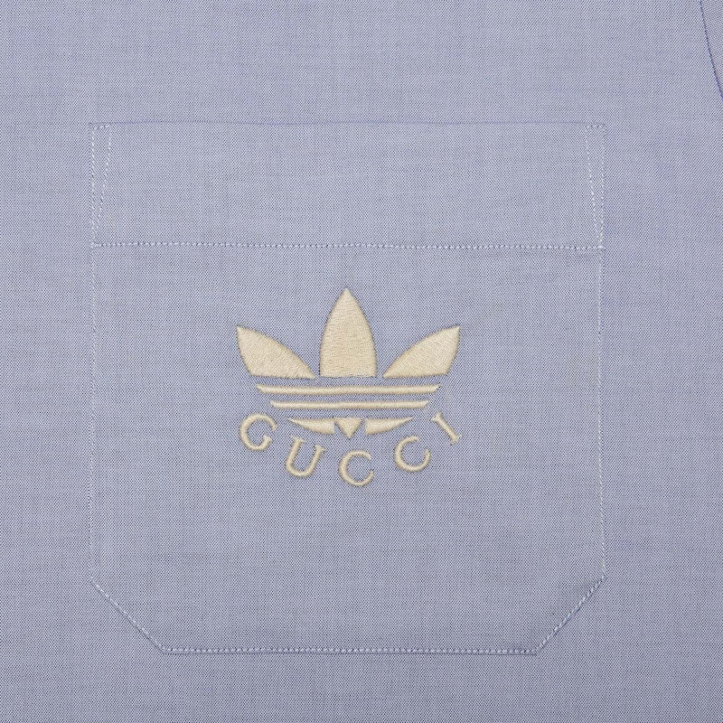 Gucci x adidas Oxford Cotton Shirt Light Blue
