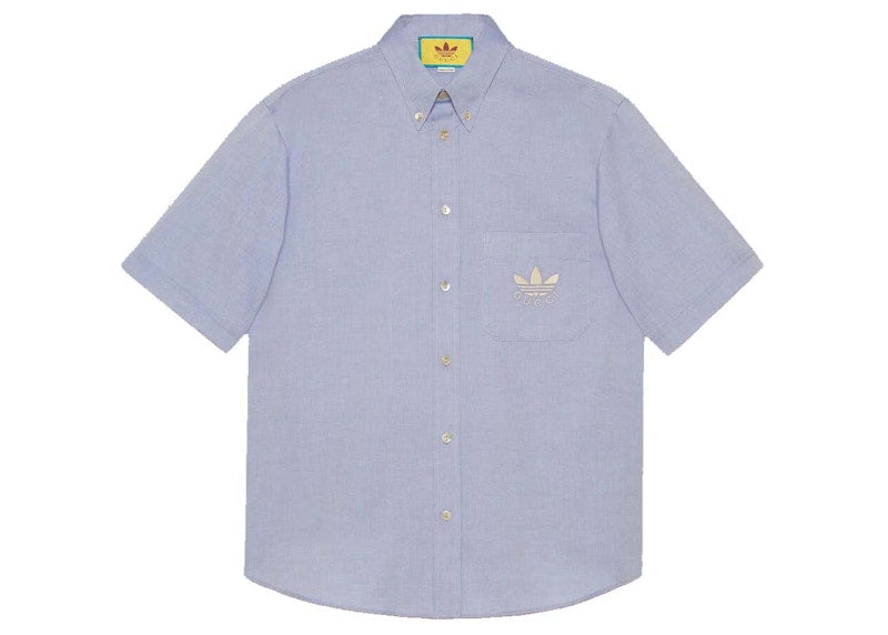 Gucci x adidas Oxford Cotton Shirt Light Blue