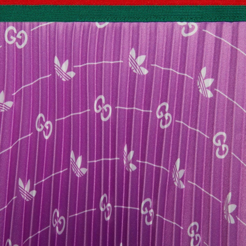Gucci x adidas Satin Pleated Skirt Purple