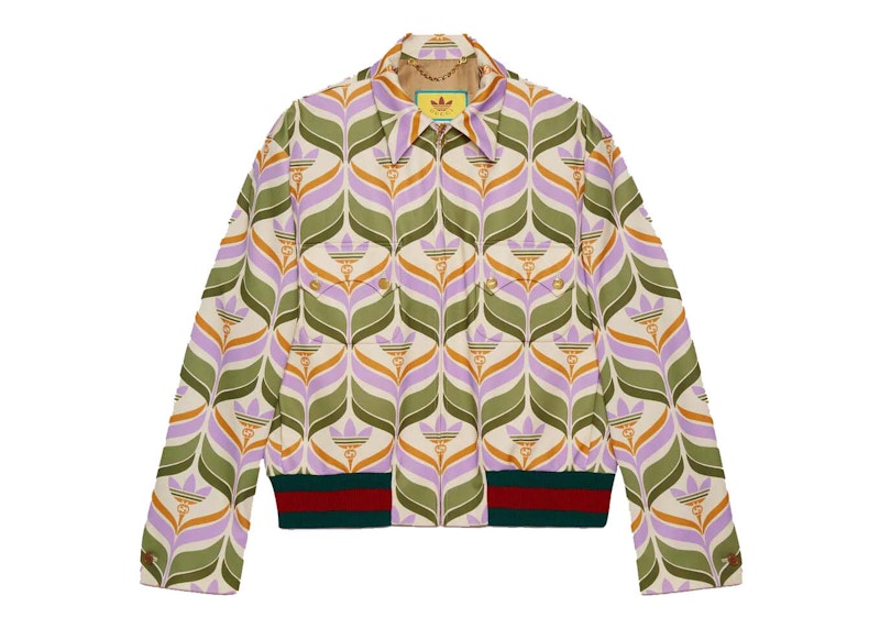 Gucci x adidas Trefoil Print Jacket Green/Ivory