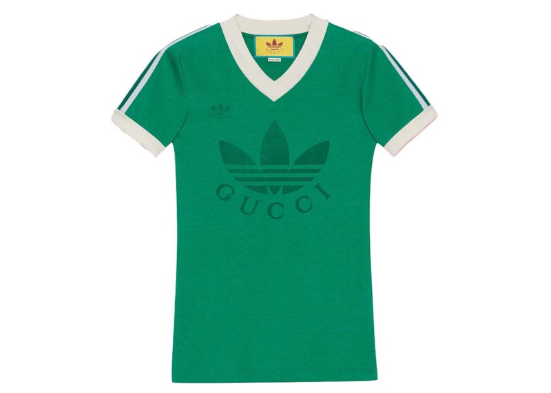 Gucci x adidas V-Neck T-Shirt Green