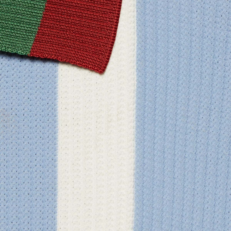 Gucci x adidas Viscose Polo Light Blue