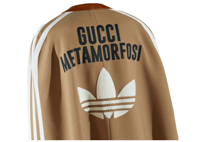 Gucci x adidas Wool And Shearling Cape Brown