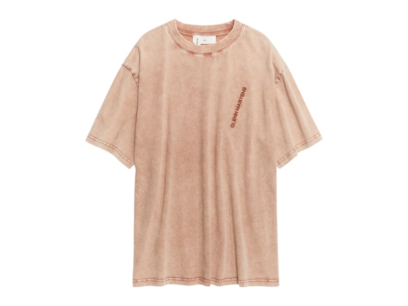 H&M x Glenn Martens Motif T-shirt Peach Pink