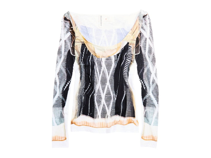H&M x Glenn Martens Printed Top Black/Pattern
