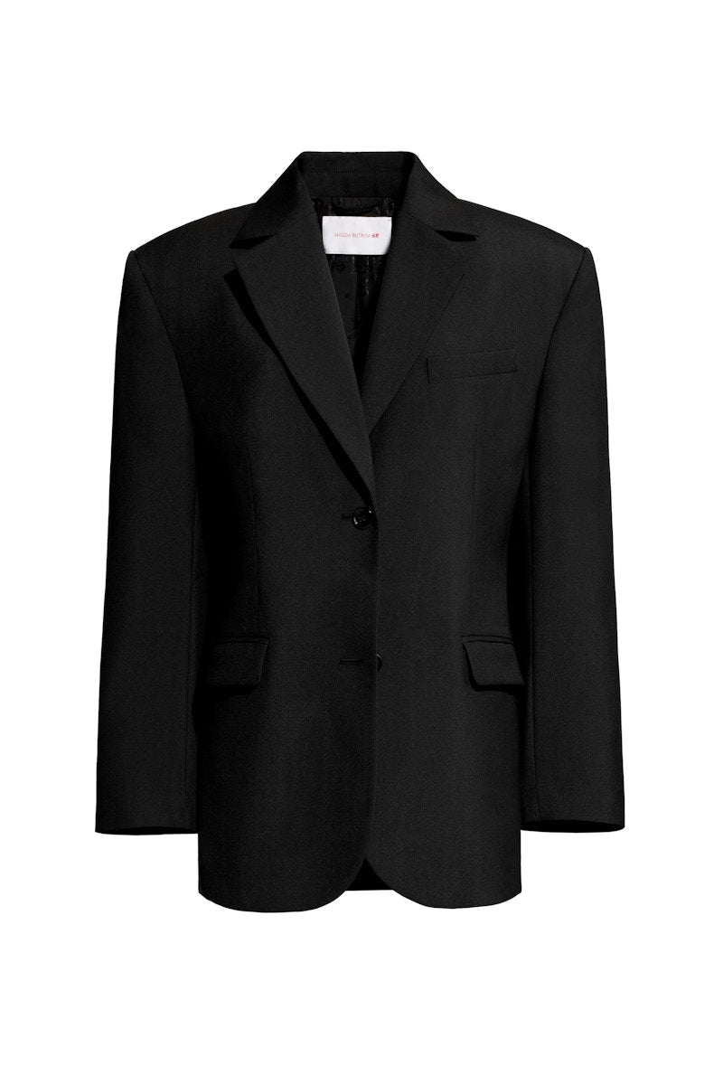 H&M x Magda Butrym Oversized Wool Blazer Black