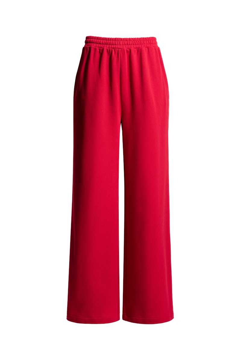 H&M x Magda Butrym Wide-Leg Motif-Detail Joggers Red