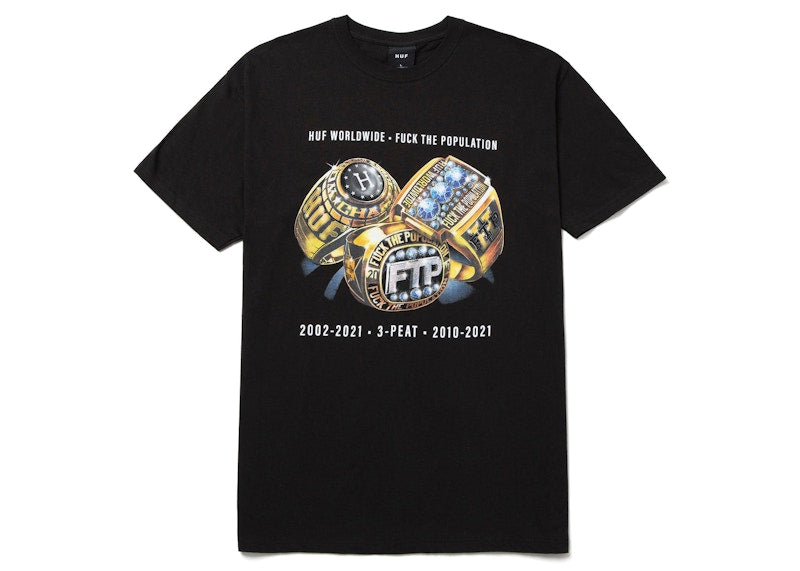 HUF x FTP 3 Peat T-shirt Black