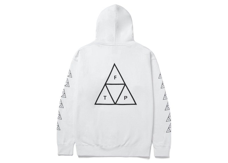 HUF x FTP Triple Triangle Pullover Hoodie White