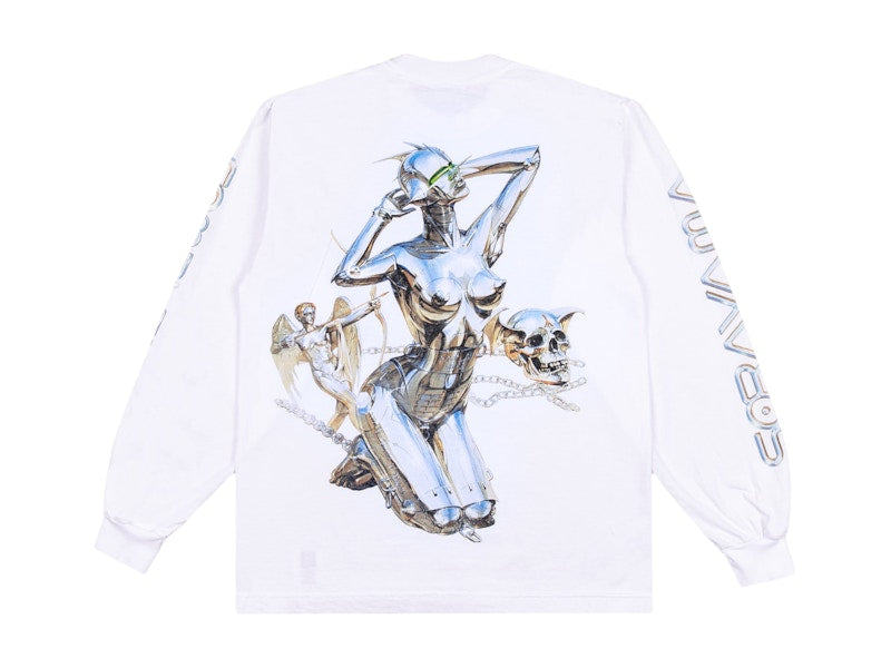 Hajime Sorayama x ComplexCon Skull Long Sleeve T-Shirt White