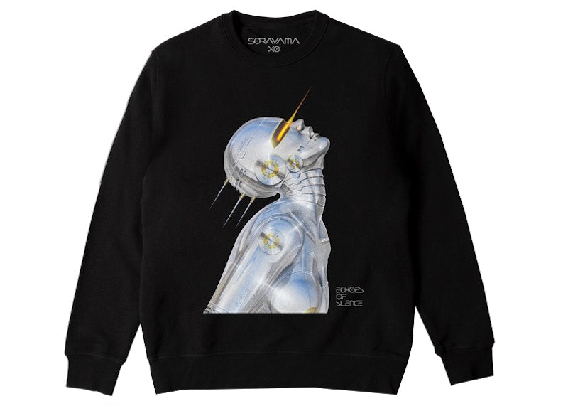 Hajime Sorayama x The Weeknd Echoes Of Silence Cover Crewneck Black