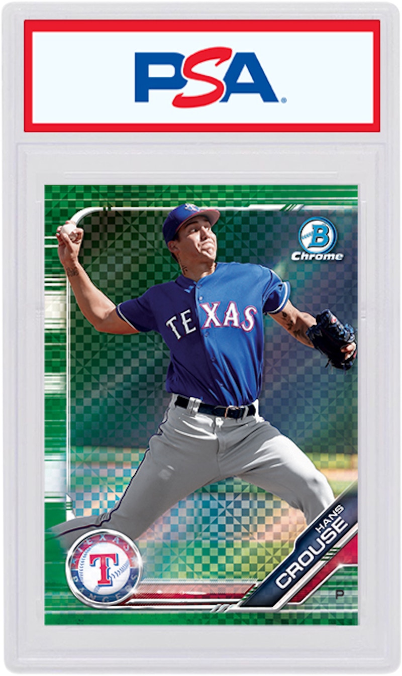 Hans Crouse 2019 Bowman Chrome X Green X-Fractor /31 BCP-210 (PSA or BGS Graded)