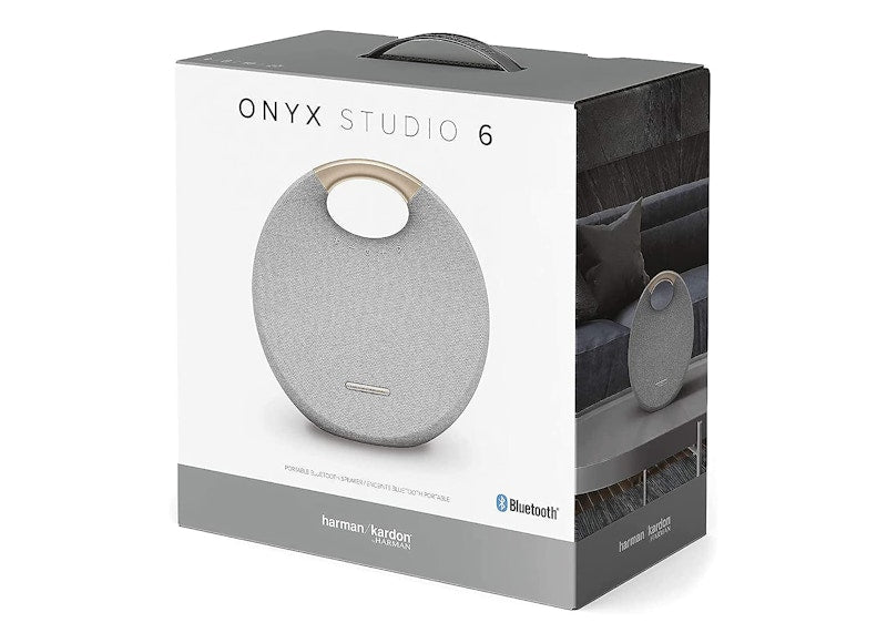 Harman Kardon Onyx Studio 6 Wireless IPX7 Waterproof Bluetooth Speaker HKOS6GRYAM Grey