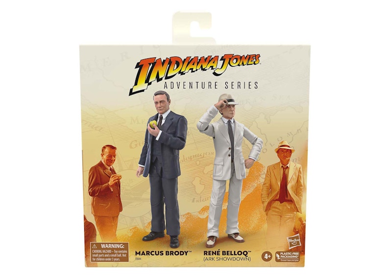 Hasbro Indiana Jones Adventure Series Marcus Brody & Rene Belloq Action Figure Set