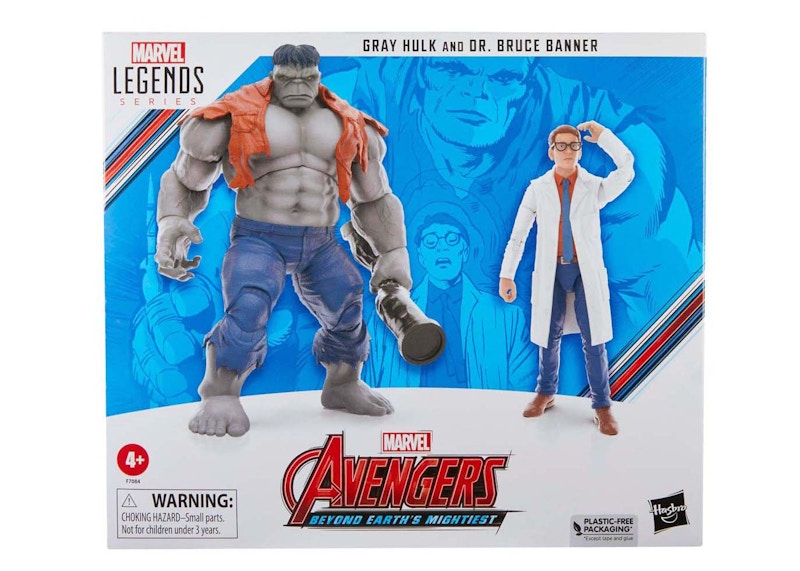 Hasbro Marvel Legends Series Avengers 60th Anniversary Gray Hulk & Dr. Bruce Banner Action Figure 2-Pack