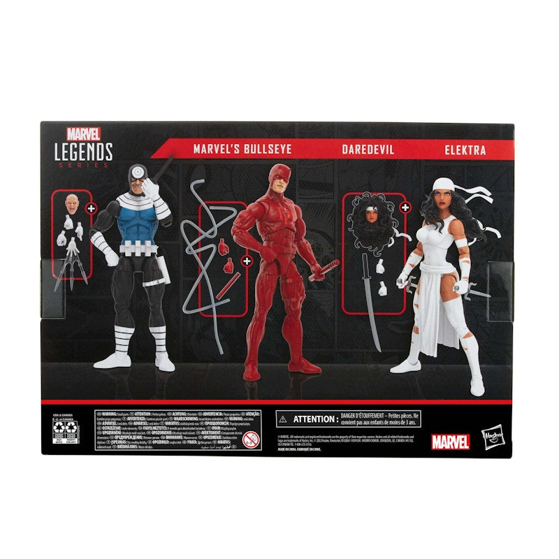 Hasbro Marvel Legends Series Daredevil, Elektra and Marvel's Bullseye Action Figure 3-Pack