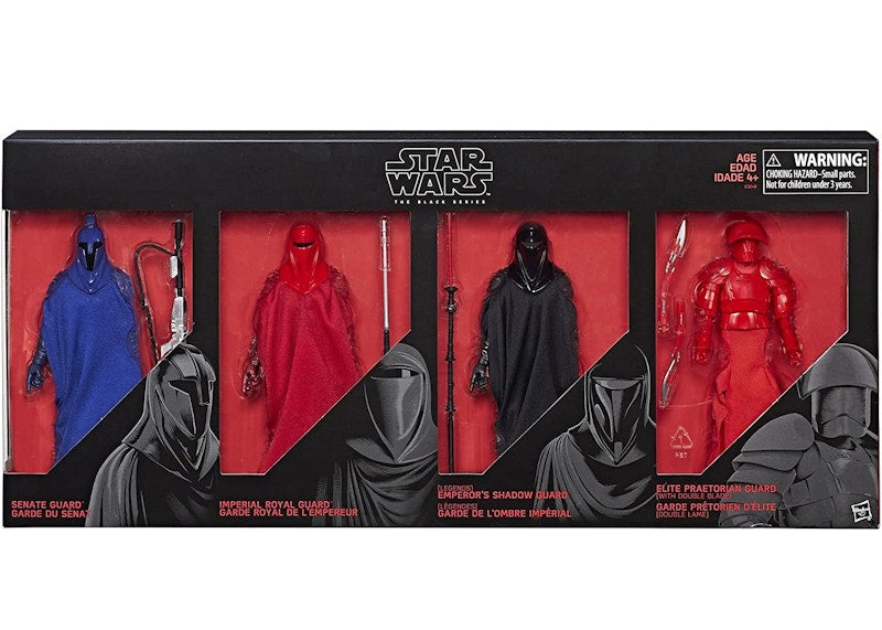 Hasbro Star Wars The Black Series Exclusive Senate, Imperial Royal, Emperors Shadow and Elite Praetorian Guard 4-Pack Action Figure