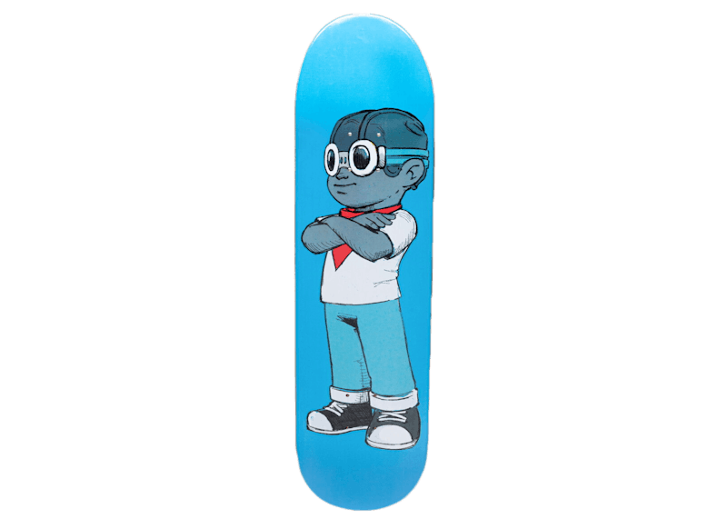 Hebru Brantley Flyboy The Great Debate Skateboard Deck Blue