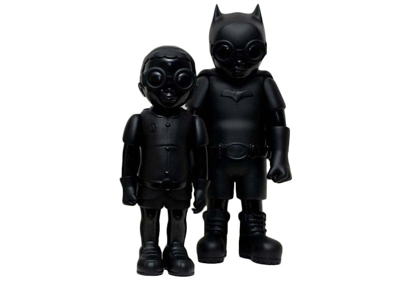 Hebru Brantley Flynamic Duo 2040 & 98' - Batboy & Sparrow Set of 2 Sculptures Black