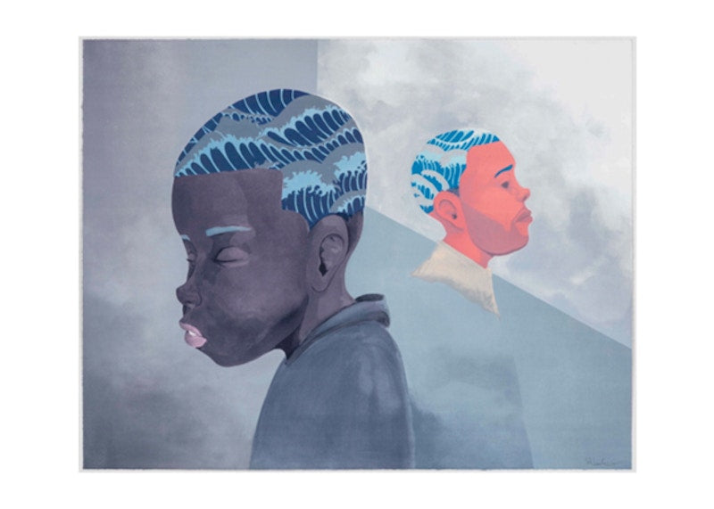 Hebru Brantley Two Men Sporting Waves Print (Signed, Edition of 150)