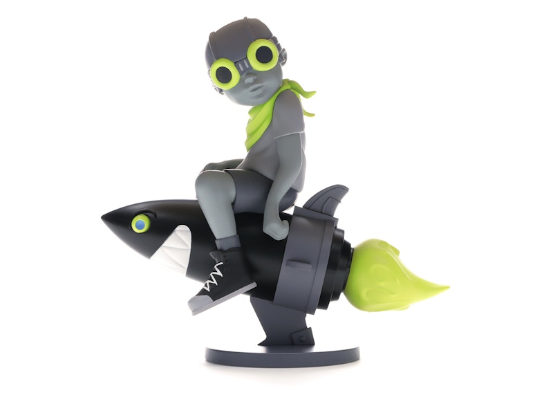 Hebru Brantley x Billionaire Boys Club x Bait Beyond The Beyond Fly Boy Figure 9 Inches Gray/Volt