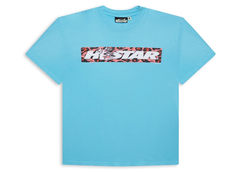 Hellstar Box Logo T-Shirt Blue