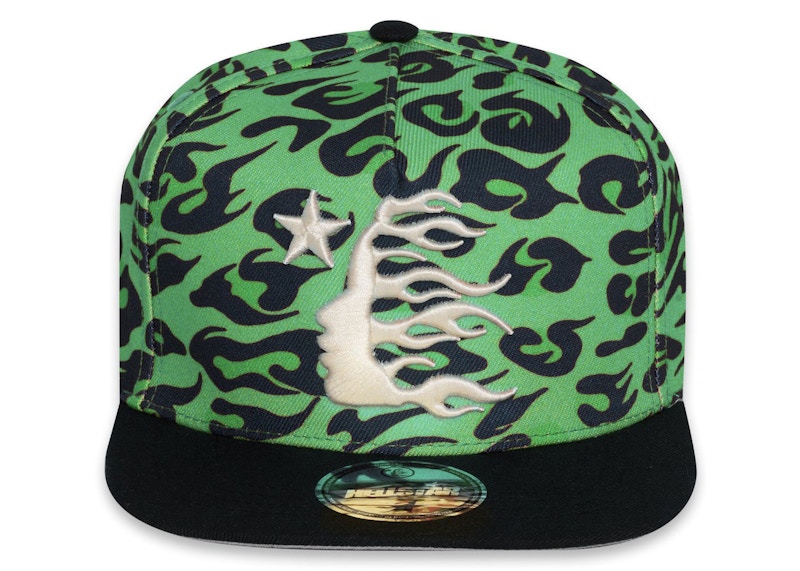 Hellstar Cheetah Print Fitted Hat Green