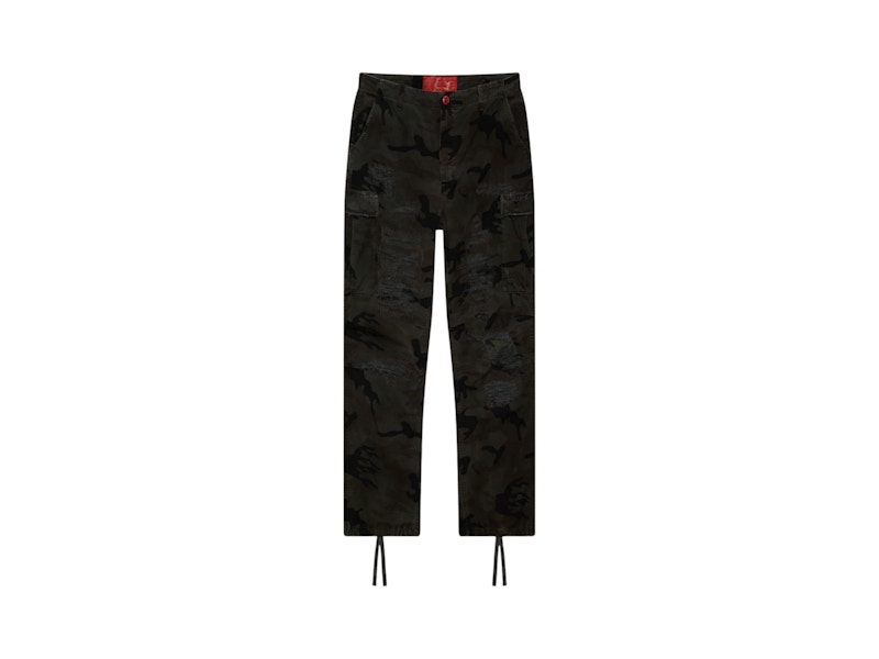 Hellstar Distressed Cargo Pants Black