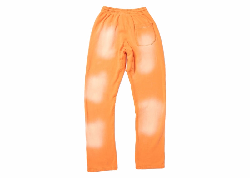 Hellstar Fire Orange Flare Bottom Sweatpants Orange Dye