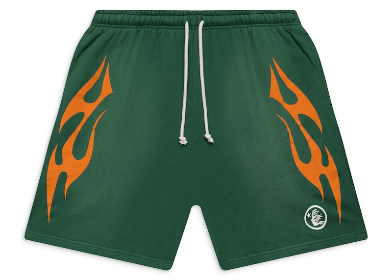 Hellstar Flame Shorts Green