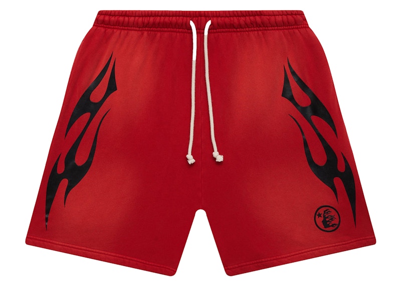 Hellstar Flame Shorts Red