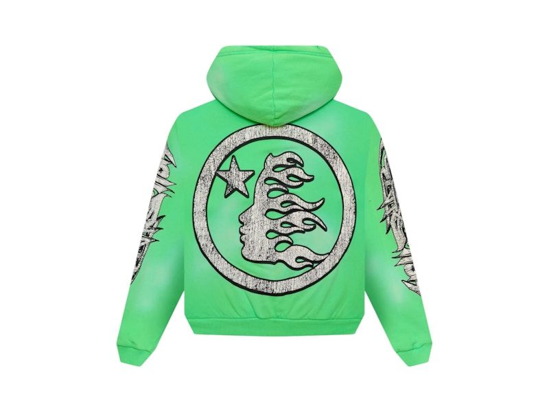 Hellstar Graffiti Zip-Up Green