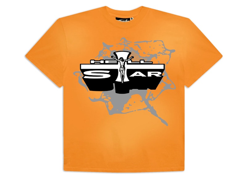 Hellstar Jesus T-Shirt Orange