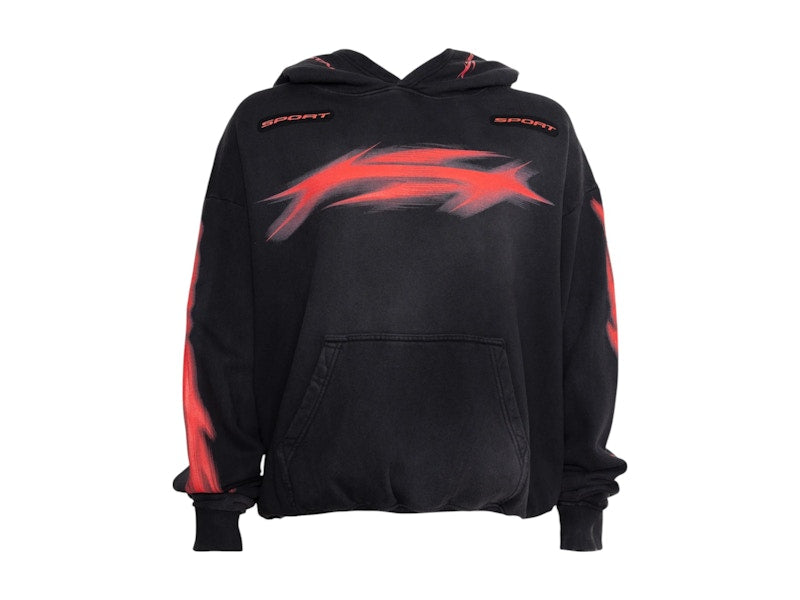 Hellstar Motion Blur Hoodie Black