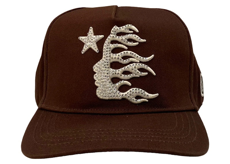 Hellstar OG Logo Rhinestone Cap Brown