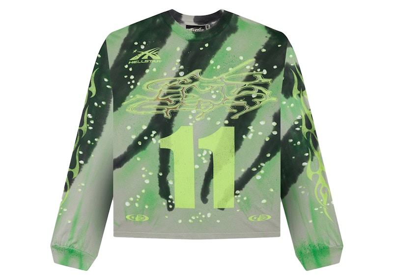 Hellstar Tye-Dye Moto Longsleeve Green