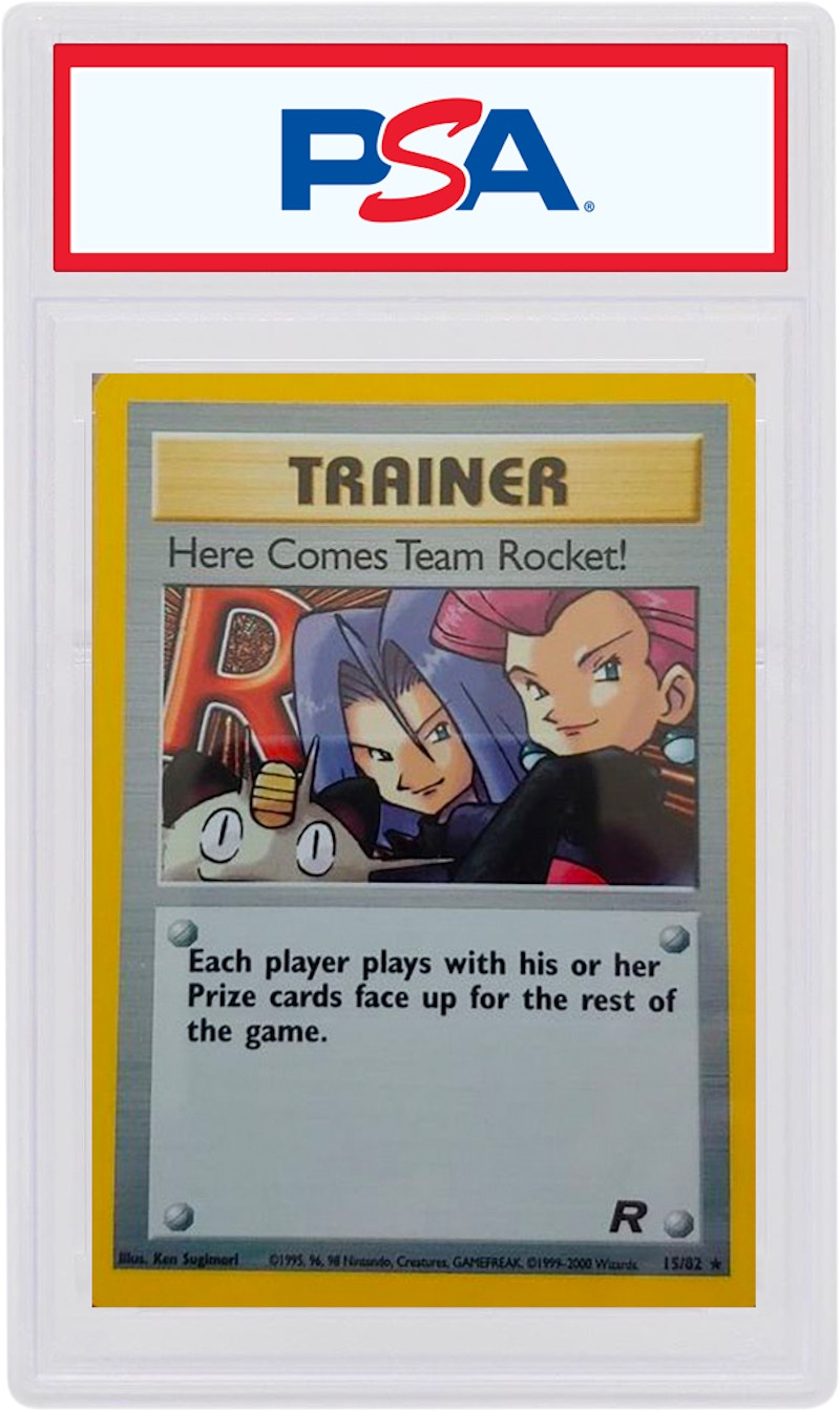 Here Comes Team Rocket-Holo 2000 Pokemon TCG Team Rocket #15/82 (PSA or BGS Graded)