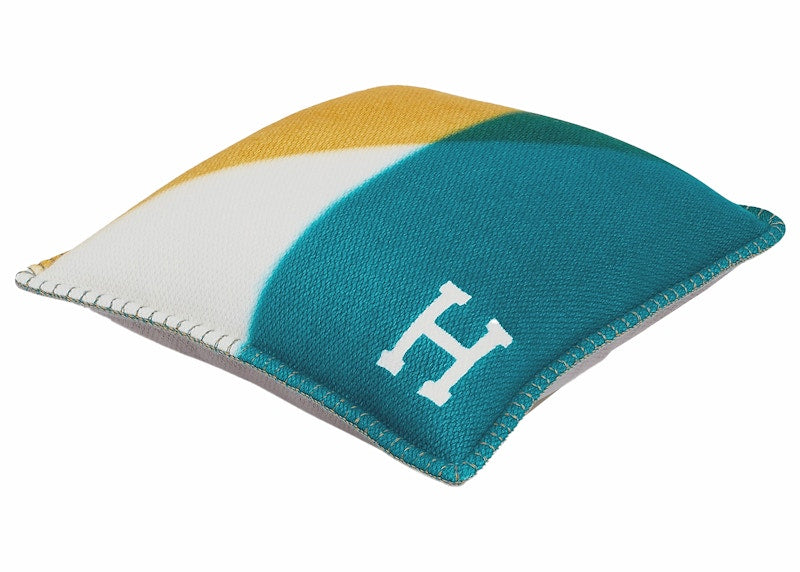 Hermes Avalon Tangram Pillow Soleil/Emeraude