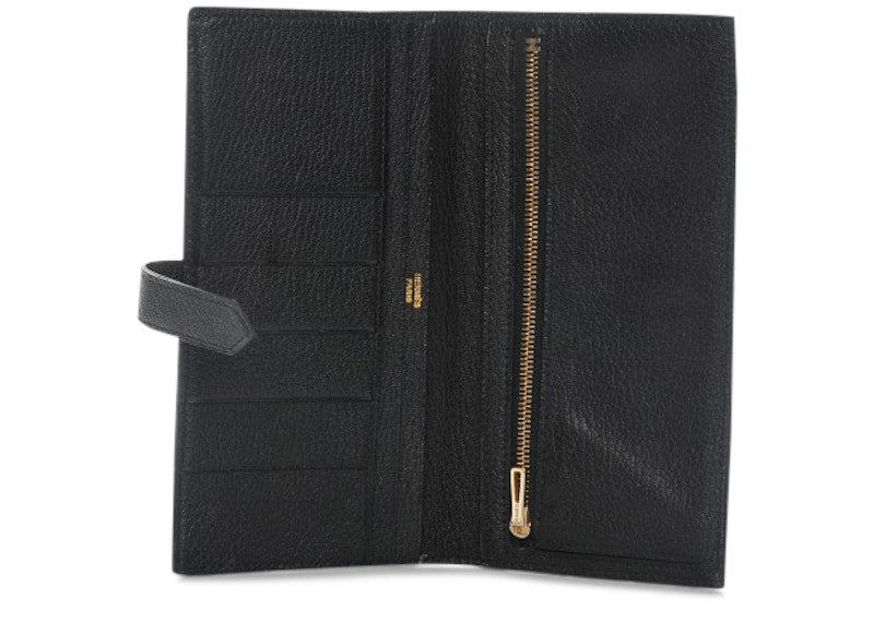 Hermes Bearn Wallet Chevre Mysore Noir