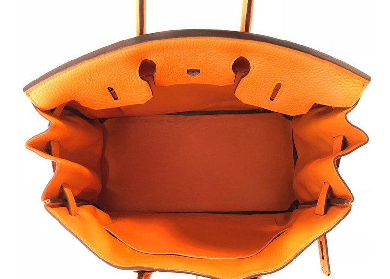 Hermes Birkin Togo Palladium 35 Orange