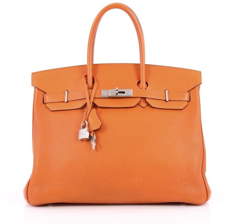 Hermes Birkin Togo Palladium 35 Orange