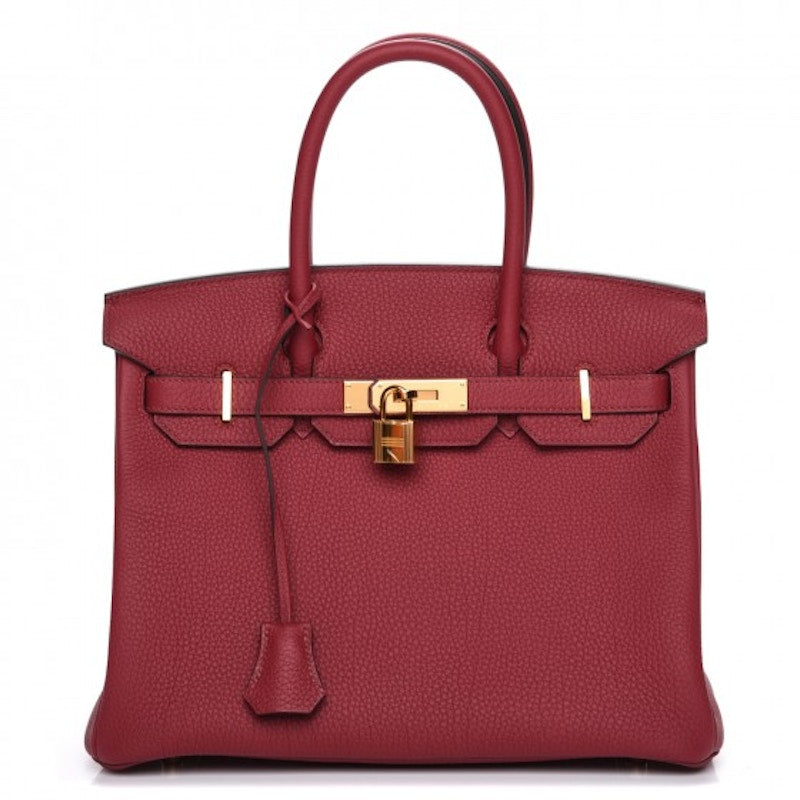 Hermes Birkin Togo 30 Rouge Grenat