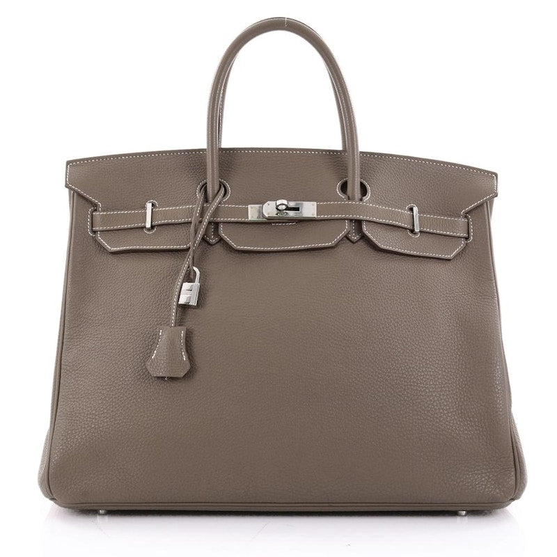 Hermes Birkin Togo Palladium 40 Etoupe