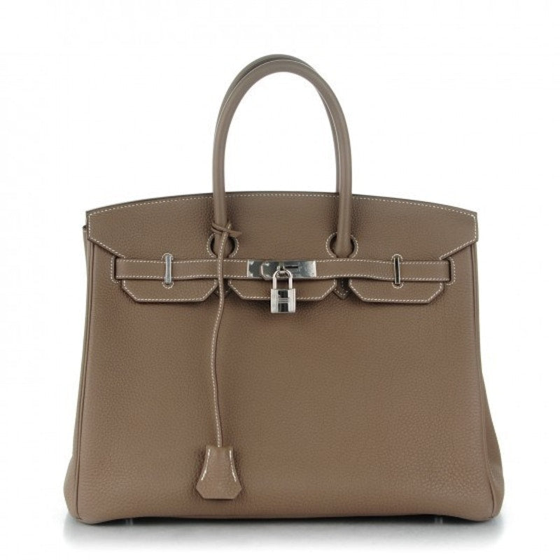 Hermes Birkin Togo Palladium 35 Etoupe