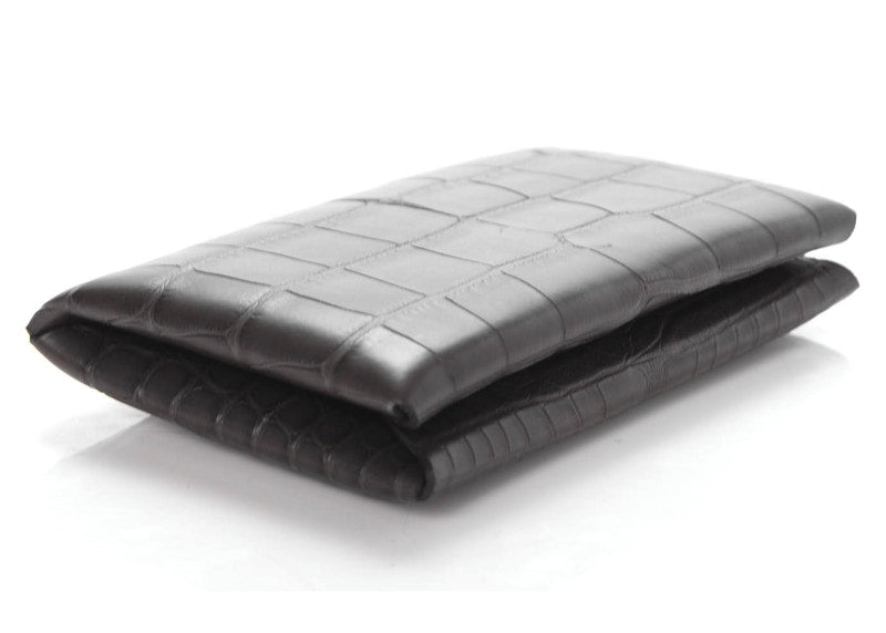Hermes Card Case Matte Alligator Calvi Graphite