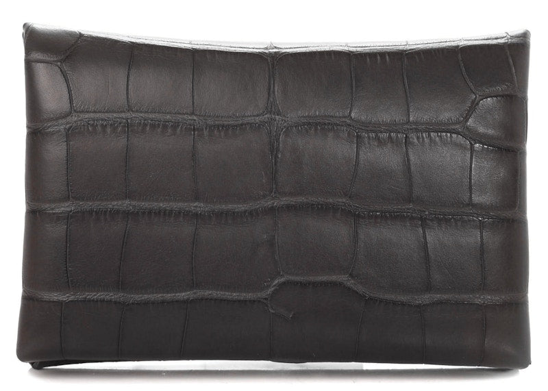 Hermes Card Case Matte Alligator Calvi Graphite