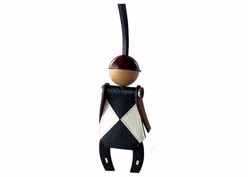 Hermes Charm Jockey Rouge Sellier/Noir/Mushroom/Fauve/Rouge