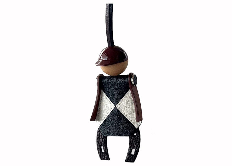 Hermes Charm Jockey Rouge Sellier/Noir/Mushroom/Fauve/Rouge